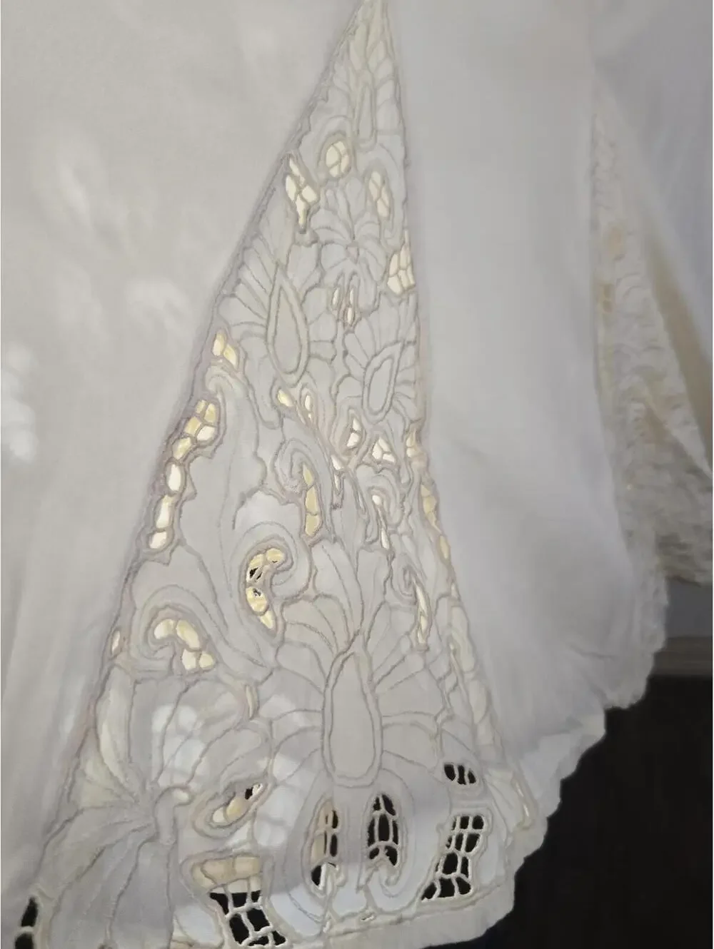 Sunya White Skirt with Lace Insets Size S - Picture 6 of 6